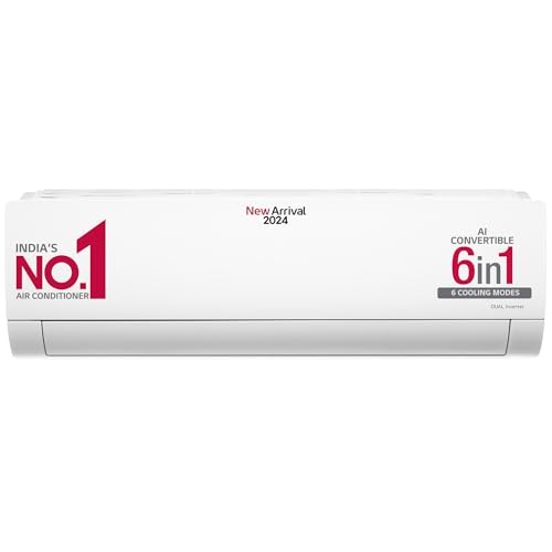 LG 1.5 Ton 5 Star DUAL Inverter Split AC (Copper, AI Convertible 6-in-1 Cooling, 4...